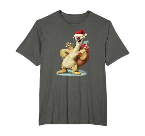 Ice Age Sid Prehistoric Santa for Christmas Holiday Maglietta