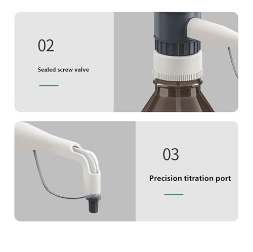Dispensador de botellas de 0,5 a 50 ml y pipeta ajustable para evitar errores 5