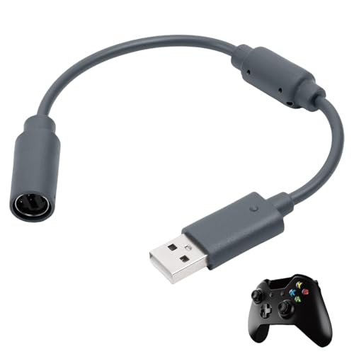 BaiWeiDun USB-Adapter Controller kompatibel für Logitech G920 G923 G27 G29, Ferrari 458 Spider Racing Wheel Cord, Guitar Hero, Xbox USB-Stecker (Grau)