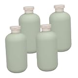 Didiseaon 4piezas Botella De Limpieza Verde Dispensador De Loción Con Tapa De Botella Rellenable De Champú Para Baño Para Diario Cocina o Baño