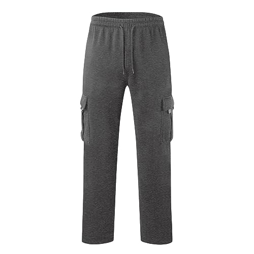 Men's Baggy Cargo Sweatpants Drawstring Waist Athletic Sweat Pants Joggers with Pockets, S-5XL2