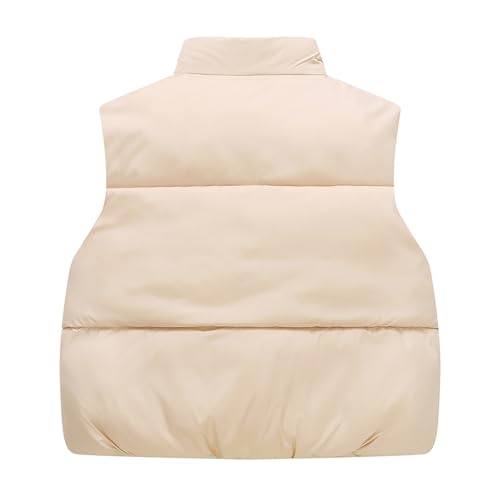Boys Girls Vest Solid Down Winter Warm Sleeveless Outerwear Kids Puffer Vest Girls Hooded Sleeveless Jacket Padde4