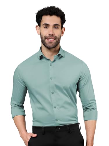 Image of Beyoung Cotton Plain Regular Fit Shirt for Men | Full Sleeve | Formal Shirt | Classic Collar Cotton