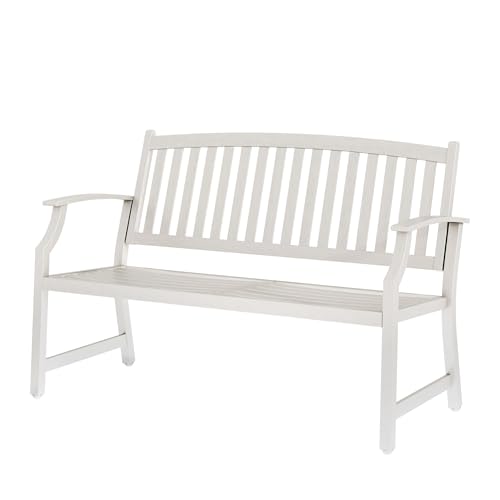 Grand patio Gartenbank Metall, Parkbank mit Rückenlehne & Armlehne,...