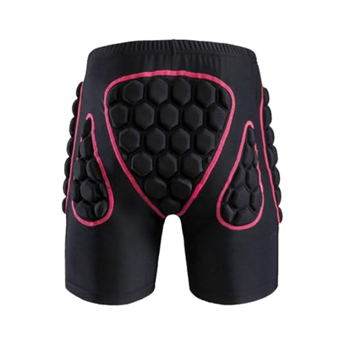 BAHREL Hip Protection Pads Shorts 3D Protection Hip EVA Paded Gear Guard Impact Pad for Ski Ice Skating Snowboard (Color : Pink, Size : Medium)
