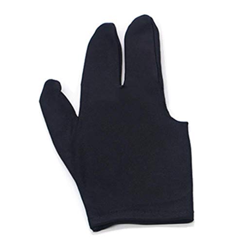 Eshylala 12 Pack 3 Fingers Billiard Glove Snooker Cue Glove Billiard Shooters Glove, Black