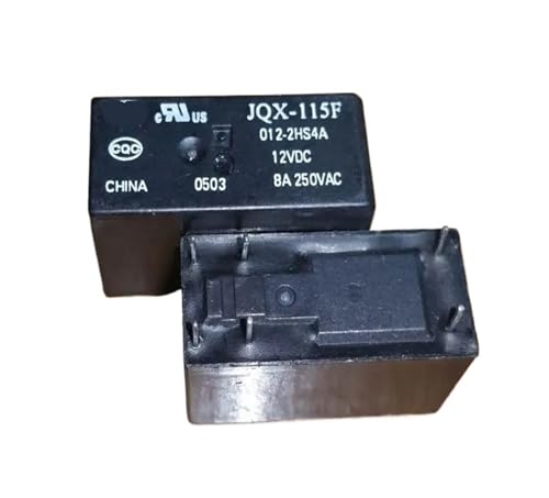 Relais JQX-115F 012-2HS4A double contact 8A commutation stable 6 plots