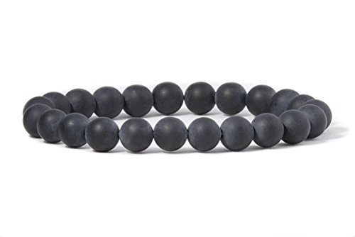 DFJMASFKOL Bracelet élastique en perles de pierres précieuses rondes de 8 mm, 17,8 cm, Pierre