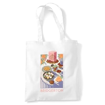 Bridgerton Treats Bolsa Tote Reutilizable para Compras y Viaje, Blanco | Ya disponible en tu tienda friki favorita! En mundofriki.es! Bridgerton Treats Bolsa Tote Reutilizable para Compras y Viaje, Blanco | Ya disponible en tu tienda friki favorita! En mundofriki.es!