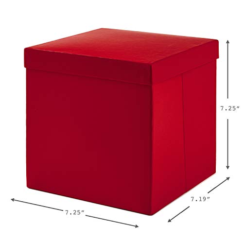 Hallmark Medium Gift Box with Lid and Shredded Paper Fill (Red 7 inch Box) for Birthdays, Graduations, Anniversaries, Christmas, Valentine's Day, All Occasion - Image 4