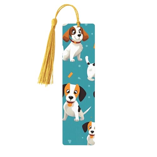木製しおり メンズ レディース パーソナライズ 木製彫刻 ブックマーク タッセルペンダント付き 漫画 犬 しおり ブック愛好家 誕生日プレゼント 学生 教師 ギフト
