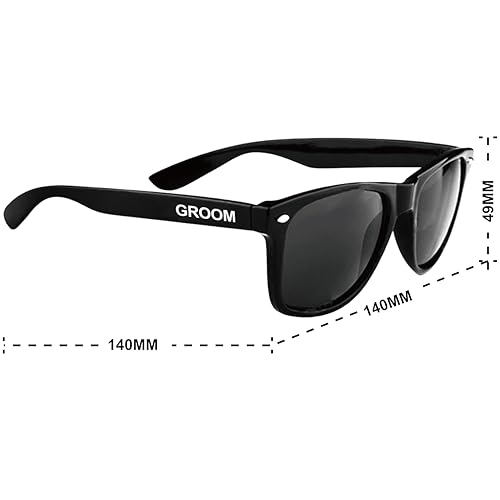 Image of LADY&HOME Bachelor Party 7pcs Wedding Sunglasses for Groom, Best Man, Groomsmen Gifts Wedding Favor
