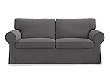 MASTERS OF COVERS Pre Shrunk Cotton Ektorp Loveseat Sofa Cover for IKEA Two Seater Ektorp Slipcover-