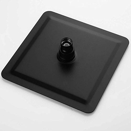 Robinet de douche noir mat combiné avec douche de tête carrée encastrée - 4