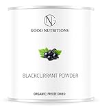  Grosella Negra en Polvo - Liofilizado biológico vegano crudo pura fruta no aditivo rica en vitamina Good Nutritions 120g