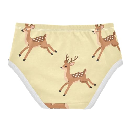 Girls' Underwear Cute Deer Yellow Toddle Brief Panties 23014562