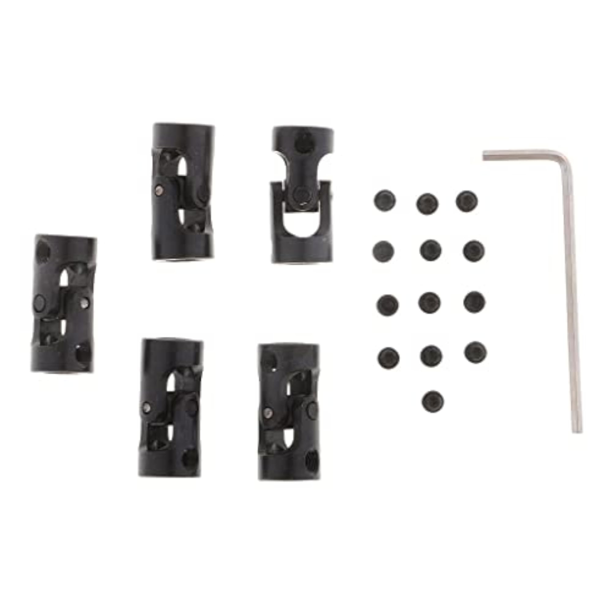 5pcs Black Motor Shaft Coupling Coupler for RC Car Boat Robot Model