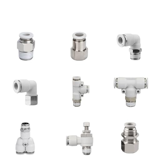 Conector rápido PCF de 8mm a rosca 1/4 para mangueras neumáticas 2