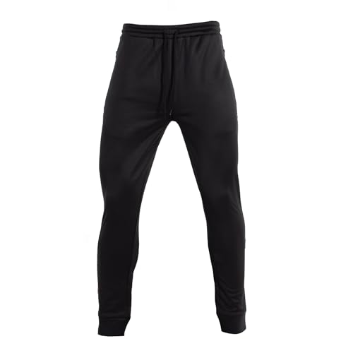 Black Crown - Pantalón Largo Deportivo para Hombre Tijuana - Pantalón de Chándal - Jogger - Movilidad y Confort - con Bolsillos Laterales (FR/ES, Letras, L, Regular, Regular, Negro)