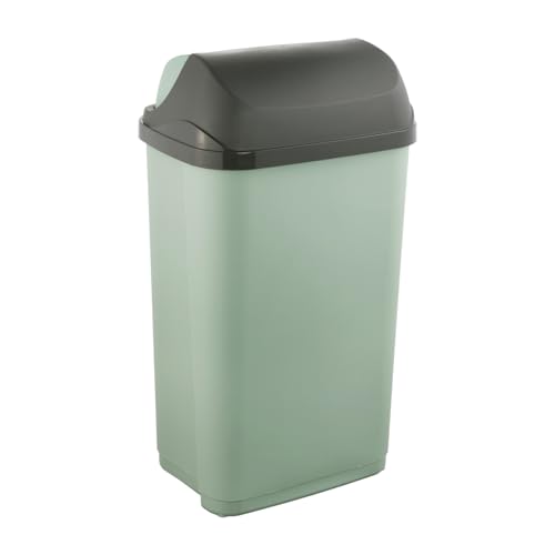 keeeper Abfallbehälter mit Rolldeckel, 50 l, 39 x 29,5 x 67,5 cm, Rasmus, Grün (Nordic Green)
