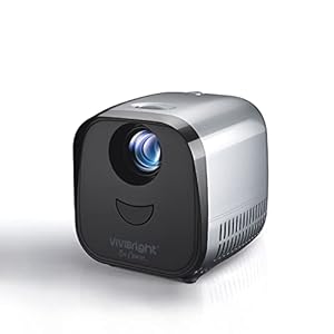 VIVIBRIGHT Mini beamer, draagbare full-colour LED LCD video beamer met HDMI USB Micro SD-kaart en audio-uitgang…