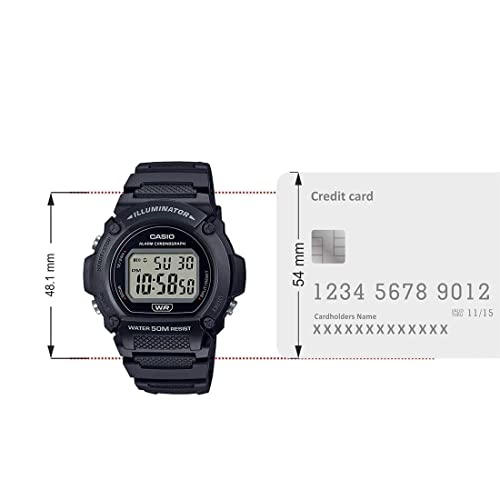 Casio-Digital-Gray-Dial-Unisexs-Watch-W-219H-1AVDF
