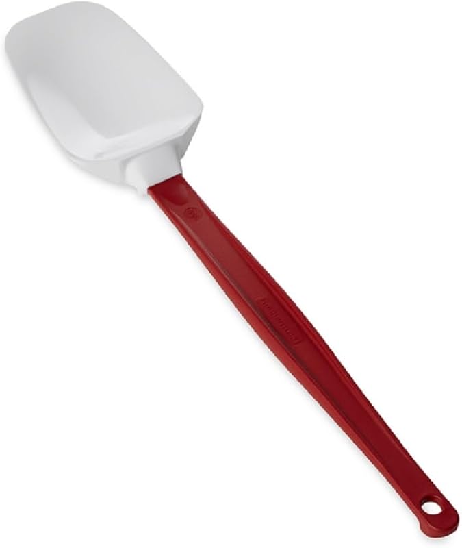 Espátula para raspador de cuchara de alto calor, 13.5 pulgadas, apta para lavavajillas, roja, para restaurar/cocinar en casa/hornear