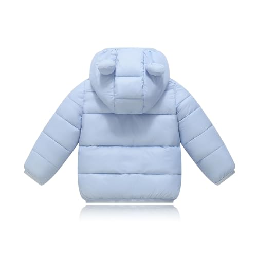 Toddler Puffer Jacket Fall Bear ears Lightweight Zip Up Girls Winter Coat Long Sleeve Solid Thermal Cute Down Jackets4