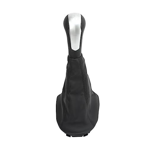 Yctze Black PU Leather Gear Shift Knob Cover Kit, Premium Material, Comfortable Hand Feeling, for Chevy