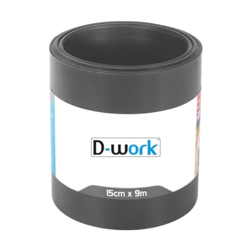 D-WORK - Bordure de Jardin Flexible Lisse Gris Anthracite - Séparation pelouse, allées & massifs - PVC Anti-UV, résistant Gel - DIY & Professionnel
