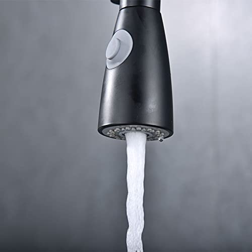 Robinet de cuisine en laiton de qualité commerciale mitigeur noir mat et chrome durable