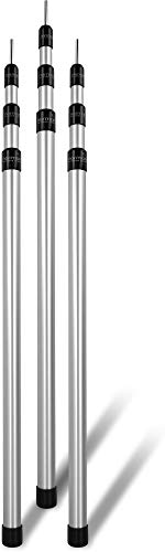 normani Outdoor Sports Aluminum Teleskop Zeltstange Aufstell-Stange Stützstange Verstellbar von 76-180 cm, 94-240 cm oder 116-300 cm 3Stück 116-300 cm