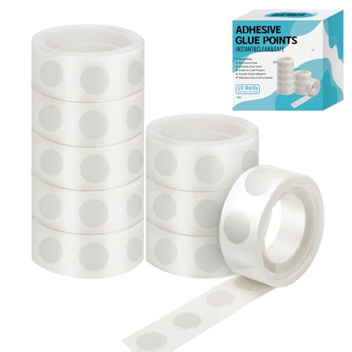 gegemaoyi 1000pcs Glue Point Clear Balloon Glue Removable Adhesive Dots Double Sided Dots of Glue Tape for Balloons Craft Glue Points Dots Sticky Dots or Wedding Decoration