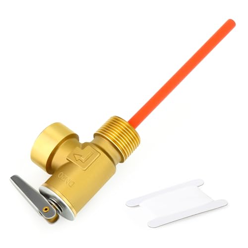 GASHER 3/4' NPT RV Water Heater Temperature & Pressure Relief Valve with Epoxy-Coated Probe, For Hot...