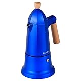 Cafetera + 6 tazas en aluminio perlado de la marca Benetton.