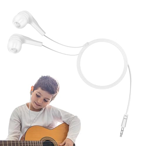 Écouteurs filaires, écouteurs intra-auriculaires filaires, écouteurs légers avec prise jack 3,5 mm, écouteurs filaires confortables pour l'école, les téléphones...