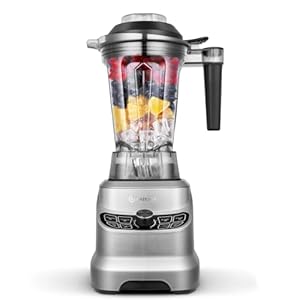 AMZCHEF Smoothie Blender, 1800W High Speed Blenders for Smoothies with 8 Speed Control and 7 Multiple Functions, 1.85L Blender for Shakes, Smoothies, Ice Crushing, Ice Cream, Frozen Fruits, Grey