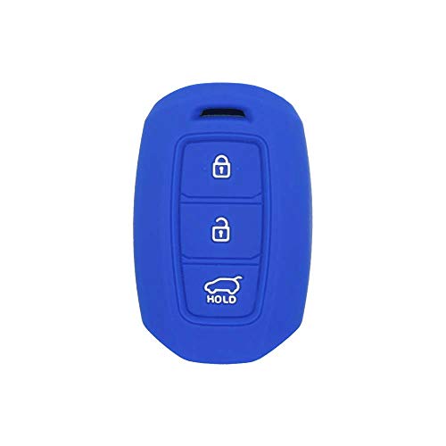BROVACS Silicone Cover Protector Case Holder Skin Jacket Compatible with HYUNDAI 3 Button Remote Key Fob CV2157 Deep Blue