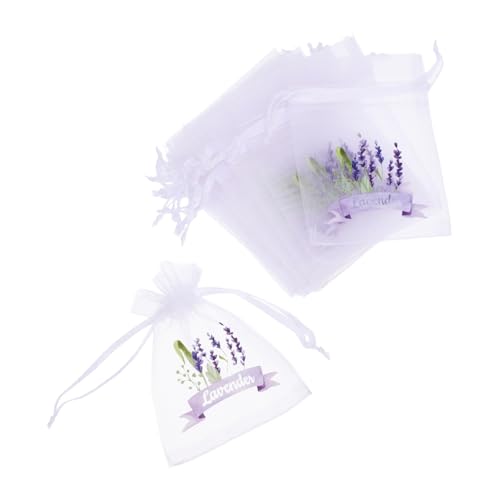 PRETYZOOM 20Pcs Empty Lavender Sachet Bags Multi Use Drawstring Pouches for Storage Fragrance and Gifting Elegant Mesh Design for Jewelry Coins and Spices for Wardrobe