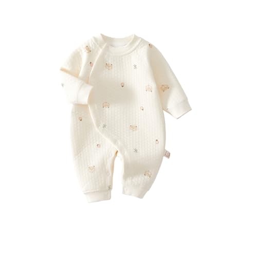 Wsdsgz Mono de manga larga de 3 capas para bebé, mameluco para niños y niñas, trajes cálidos para recién nacidos, trajes de otoño, h, 6-9 Meses