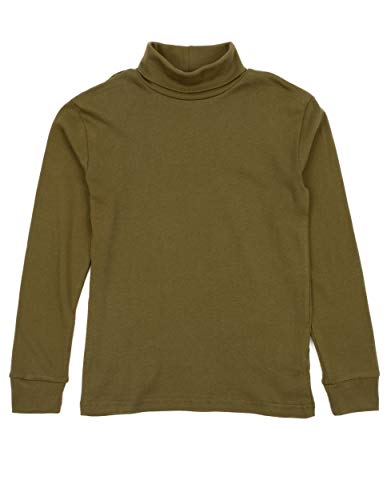 Image of Leveret Girls Boys & Toddler Solid Turtleneck 100% Cotton Kids Shirt (2 Toddler-14 Years) Variety of Colors