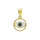 Charm America - Gold Evil Eye Charm - 10 Karat Solid Gold - Protection Pendant - Good Luck Charm