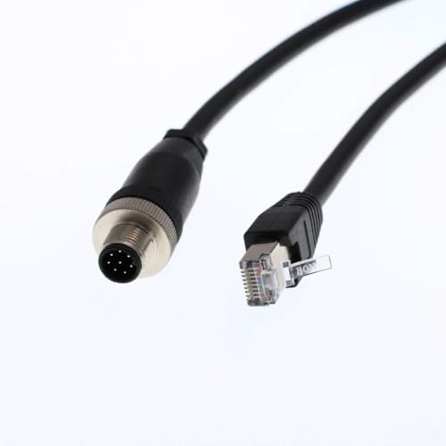 Cable M12 A-Code de 8 pines macho a RJ45 para cámaras Cognex de 5 metros 3