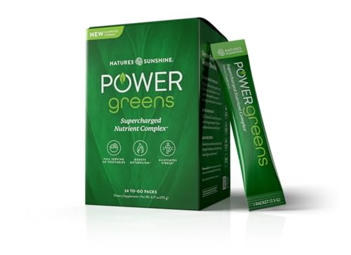 Image of Nature's Sunshine Power Greens - Wholefood Performance Greens (24 to-Go Stick Packs)