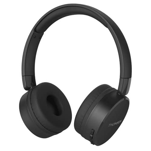 Thomson Drahtlose Ohrhörer WHP6011BT (Bluetooth 5.0, 3h Ladung, 8h Akkulaufzeit, 10m, Stereo, Micro-USB Kabel - USB-A) schwarz
