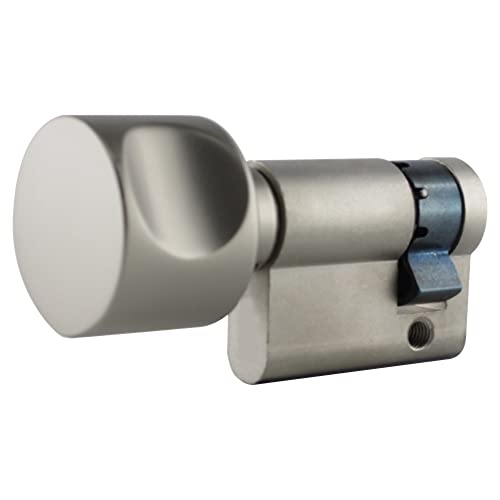 HAFIX Schließzylinder Knauf-Halbzylinder K80/10mm Gleichschließend. Profilzylinder für Türschloss zum Verschließen ohne Schlüssel. Messingzylinder für mehr Sicherheit 80/10mm Knaufschloss Türzylinder.