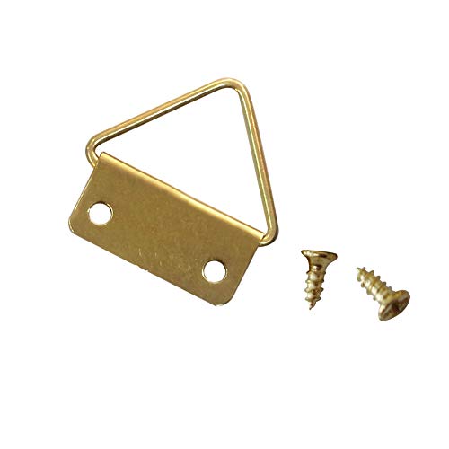 Image of 20 Pack Two Holes Photo Frame Triangle Ring Hangers,Photo Hangers,Picture Hangers with Screws (20, 30x24mm)