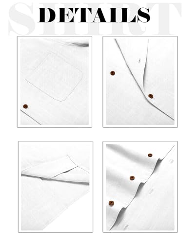 Image of Zombom Men's Cotton Blend Shirt with Full Sleeves Solid Pattern Cuban Collar Neck Line Regular Fit and Standard Length | Solid Shirt for Man Cotton | Shirts for Mans