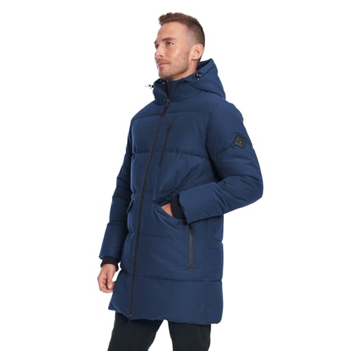 Image of ALPINE NORTH Jasper Men's Vegan Down Winter Coat - Warm Insulated Puffer Coat with Hood For Men