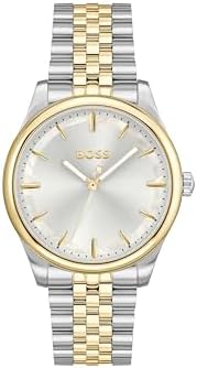 BOSS Analog Quarzuhr für Damen Kollektion Graceful mit Silbernes ...